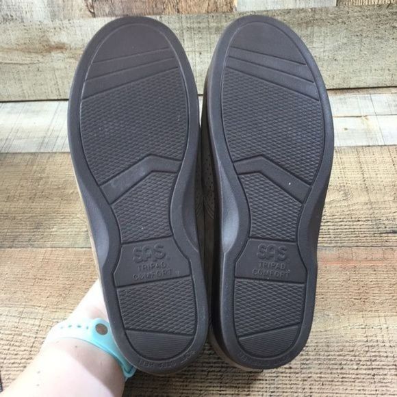 SAS Tan Leather Lace Up Walking Shoes Comfort - Picture 9 of 10